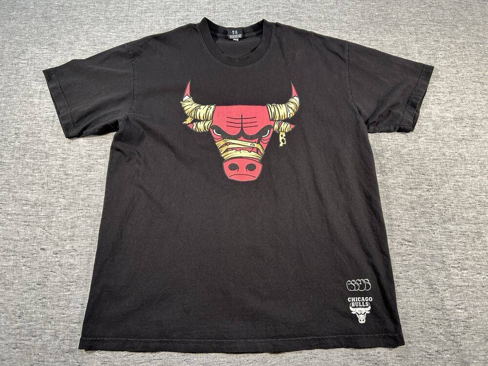 Chicago Bulls Blue The Great Shirt Mens Extra Large Black Short Sleeve Cotton